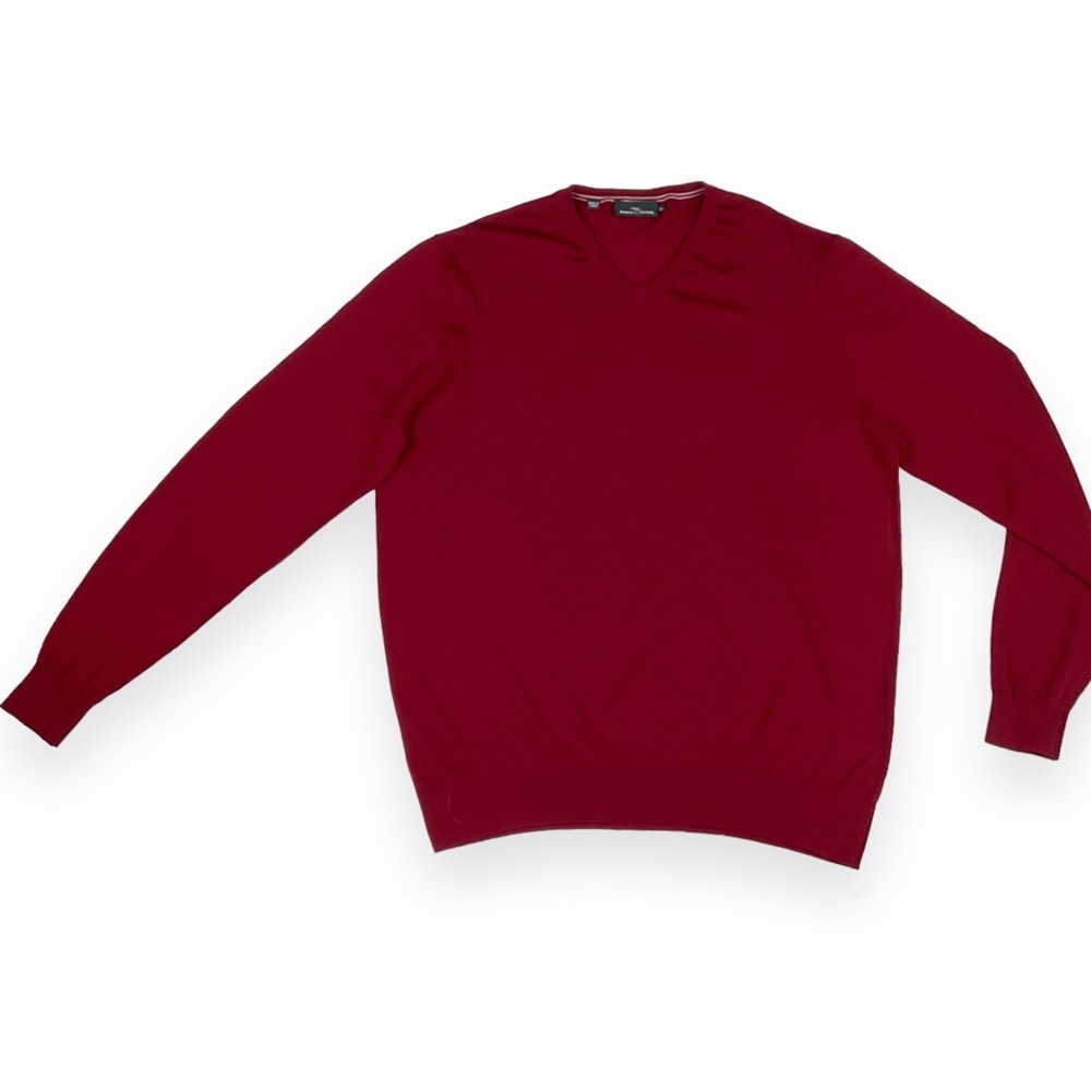 Rodd & Gunn Sweater Mens Size XL Red Long Sleeve Wool V-Neck NWD